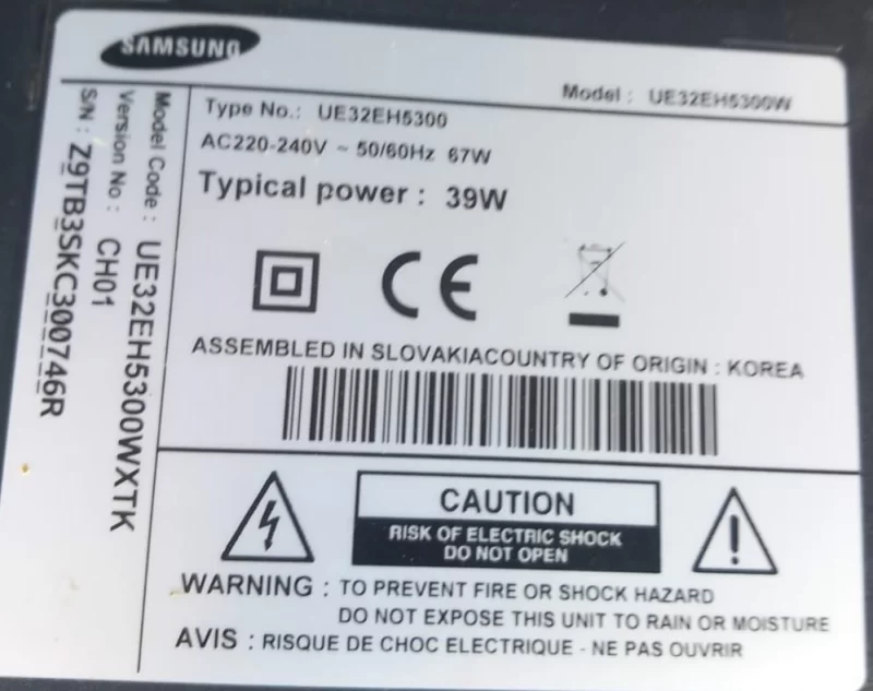 BN41-01840B, BN96-22413K, UE5000, SAMSUNG UE32EH5300W GÖZ SENSÖR IR