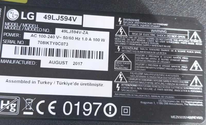 EAT63435701, TWFM-K008D, LG 49LJ594V WİFİ MODÜL