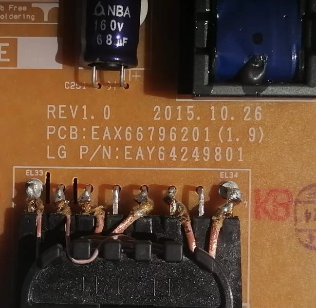 EAX66796201 (1.9), EAY64249801, LG 55UH770V POWER BESLEME