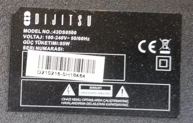 TP.SK516S.PB802, DİJİTSU 43DS8500 MAİNBOARD ANAKART