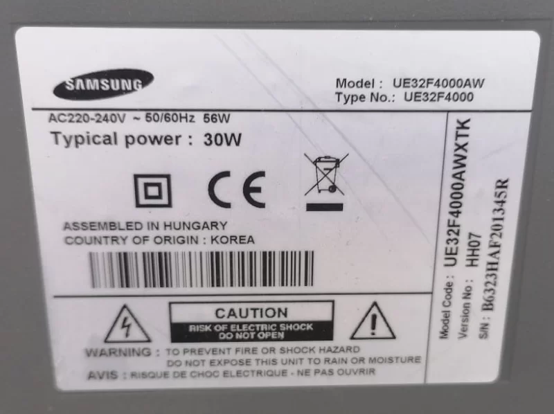 BN96-25568A, SAMSUNG UE32F4000 HOPARLÖR TAKIMI