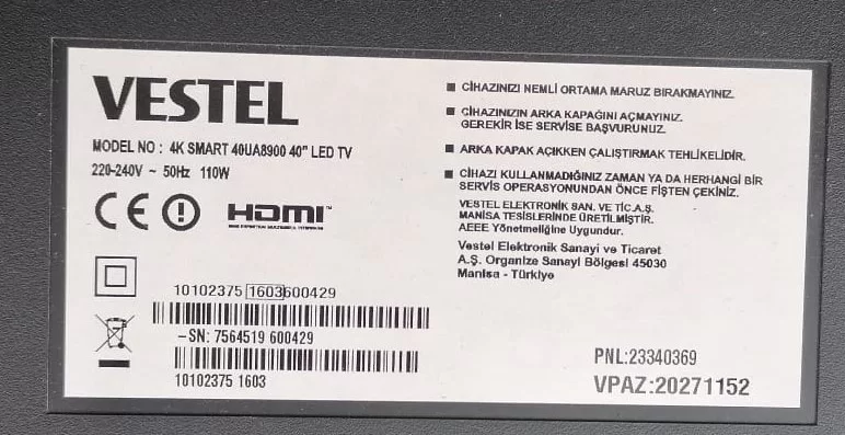 14Y_J1FU13TMGC4LV0.0, VESTEL 40UA8900 T-CON KARTI