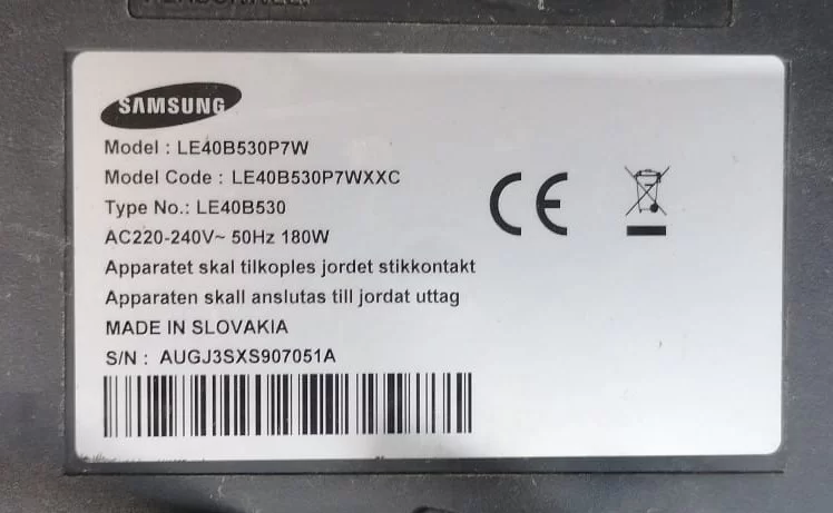 BN44-00264C, H40F1_9HS, SAMSUNG LE40B530P7W POWER BESLEME