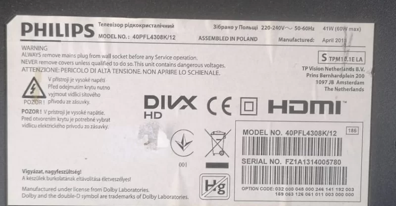 715G5675-M0F-000-005N, PHİLİPS 40PFL4308K/12 MAİNBOARD ANAKART