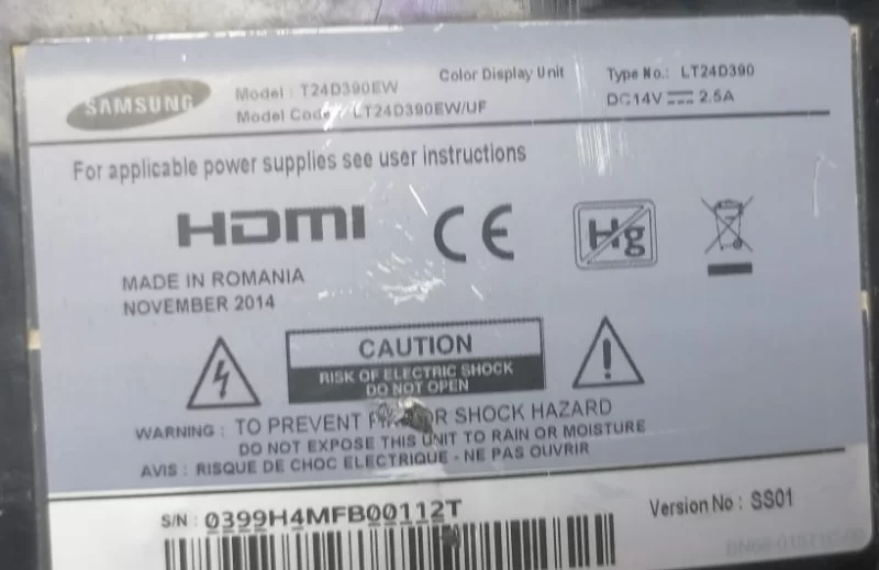 BN41-02152, BN41-02152B, SAMSUNG LT24D390 MAİNBOARD ANAKART