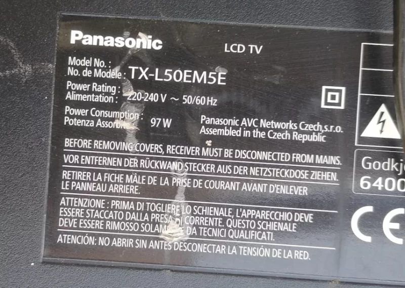 TNP4G532, PANASONİC TX-L50EM5E POWER BESLEME