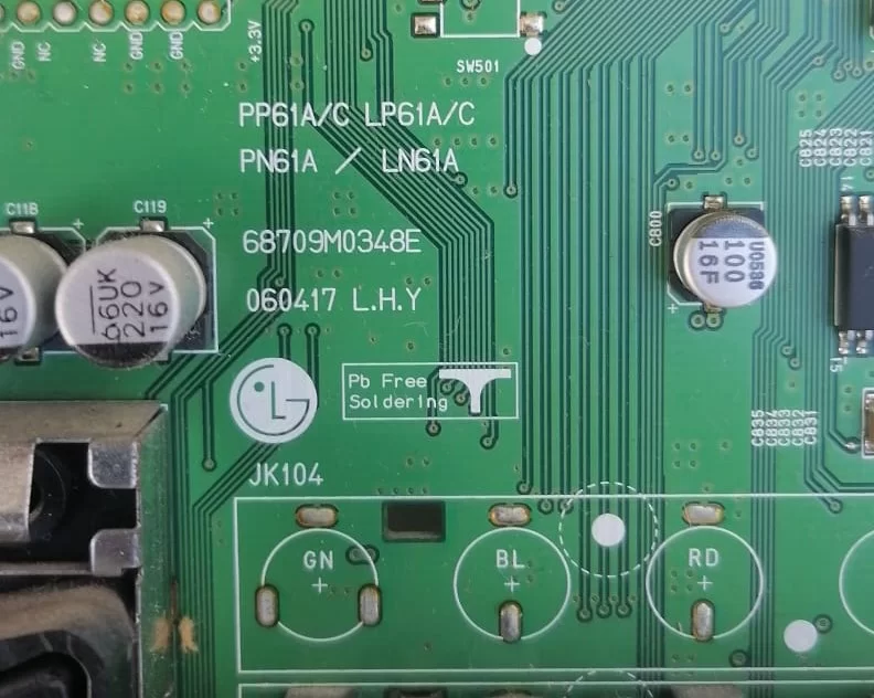 PP61A/C LP61A/C, 68709M0348F, LG 32LC2R MAİNBOARD ANAKART 