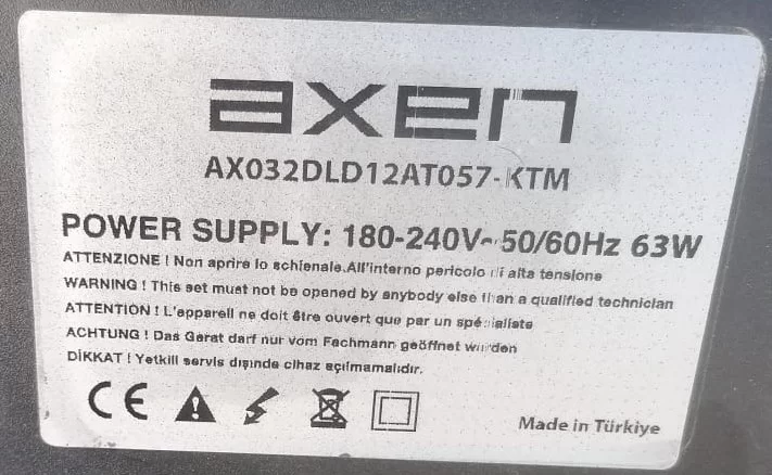 12AT057 V-1.3, AXEN AX032DLD12AT057 MAİNBOARD ANAKART