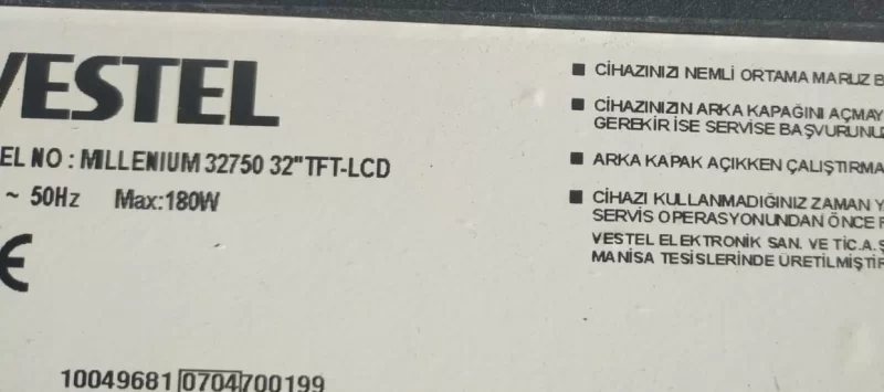 17MB22-2, VESTEL MİLLENİUM 32750 MAİNBOARD ANAKRT