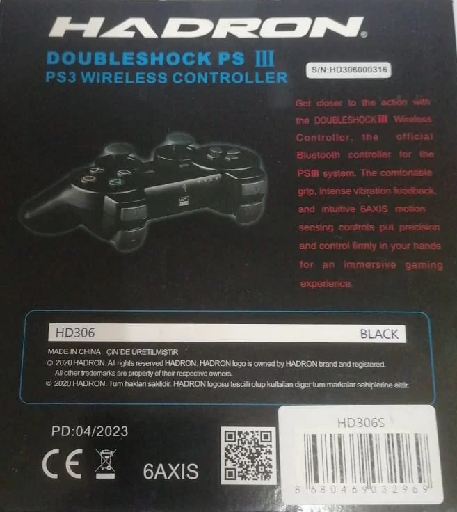 HADRON HD306 KABLOSUZ PS3 OYUN KOLU DOUBLESHOCK