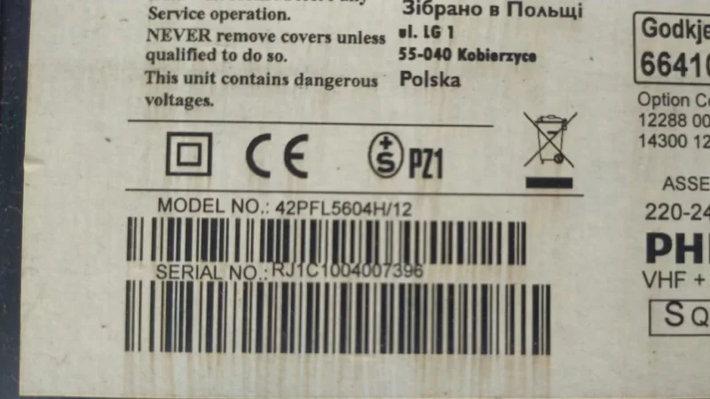 2722 171 00722 V30104, PLHL-T813A, PHİLİPS 42PFL5604H/12 POWER BESLEME