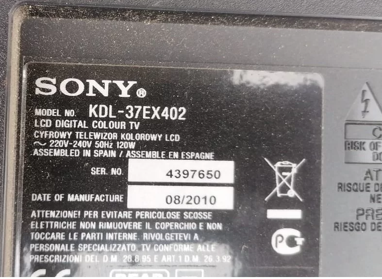 V298-5XX E206453, SONY KDL-37EX402 İNVERTER