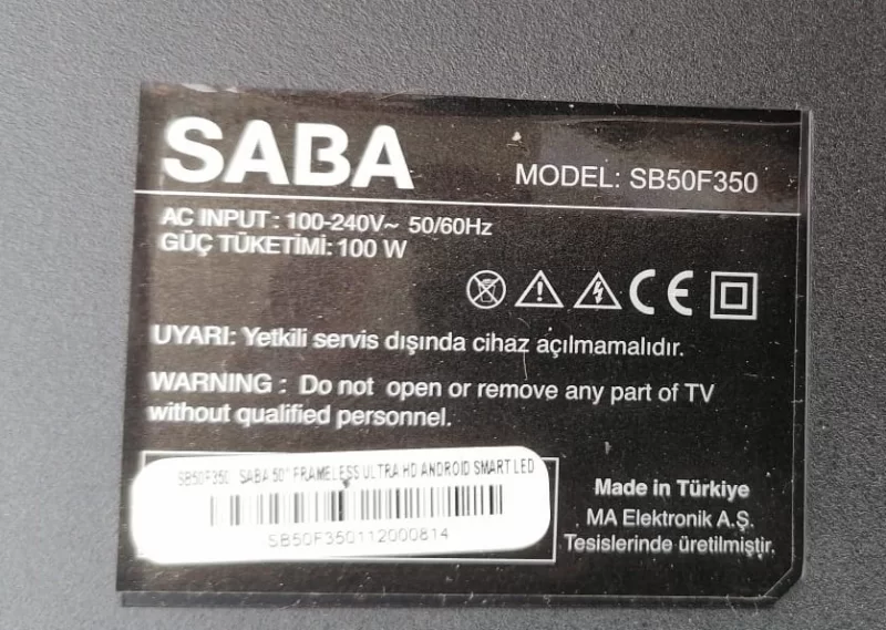 TP.SK706S.PC822, SABA SB50F350 MAİNBOARD ANAKART