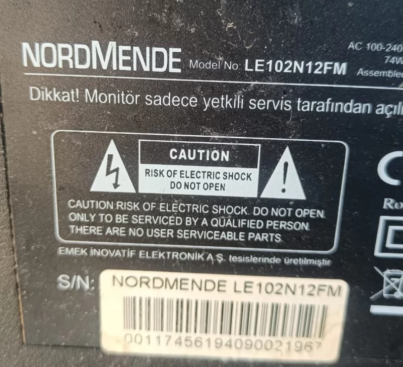 32V7SONYA_T-MS18VG. 72B-KEY, NORDMENDE LE102N12FM KONTROL TUŞ TAKIMI