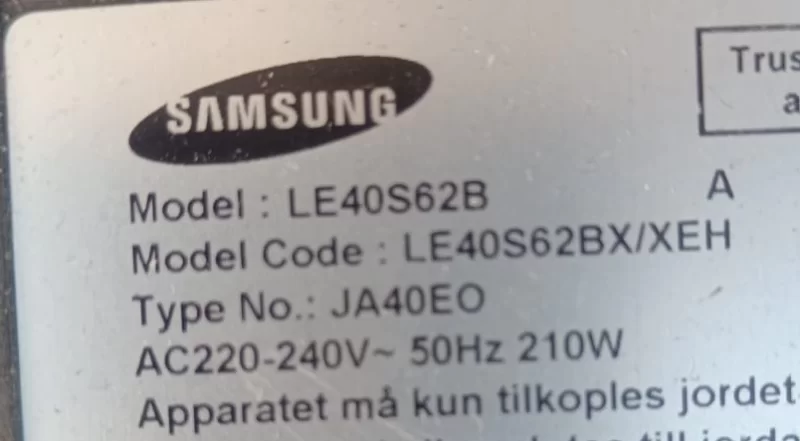 BN41-00811B, BN94-01304C, SAMSUNG LE40S62B MAİNBOARD ANAKART