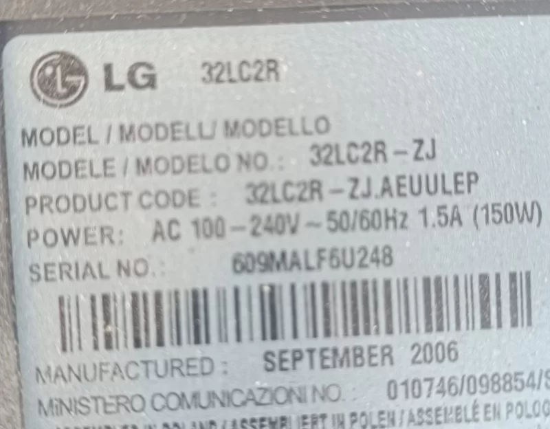 4H.V1448.291/B1, LG 32LC2R İNVERTÖR KARTI