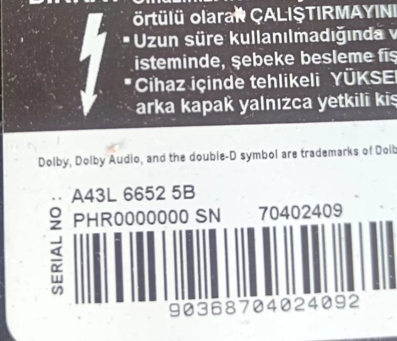 VAX502R4B10, ARÇELİK A43L 6652 5B LVDS KABLOSU