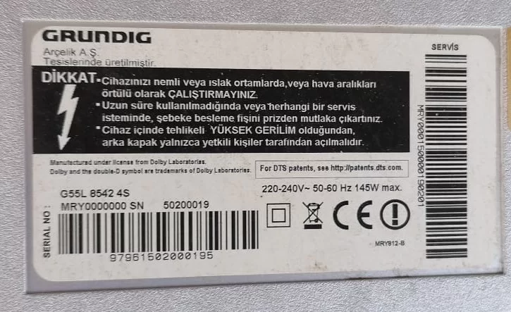 13VNB_FP_SQ60MB4C4LV0.0, GRUNDİG G55L 8542 4S TCON KARTI