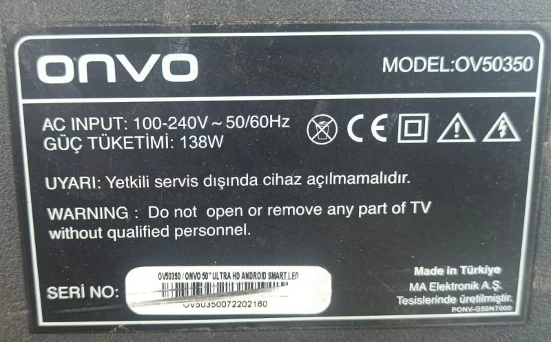 TP.SK706S.PC822, ONVO OV50350 MAİNBOARD ANAKART