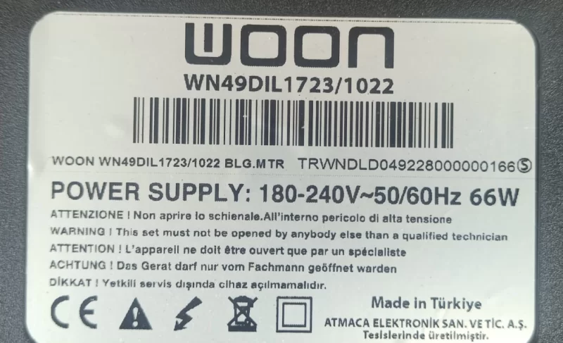 12SB023 V05, WOON WN49DIL1723/1022 KUMANDA GÖZÜ IR SENSÖR