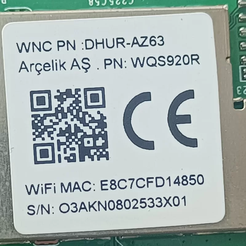 DHUR-AZ63, BEKO B43D 695 B WİFİ MODÜL