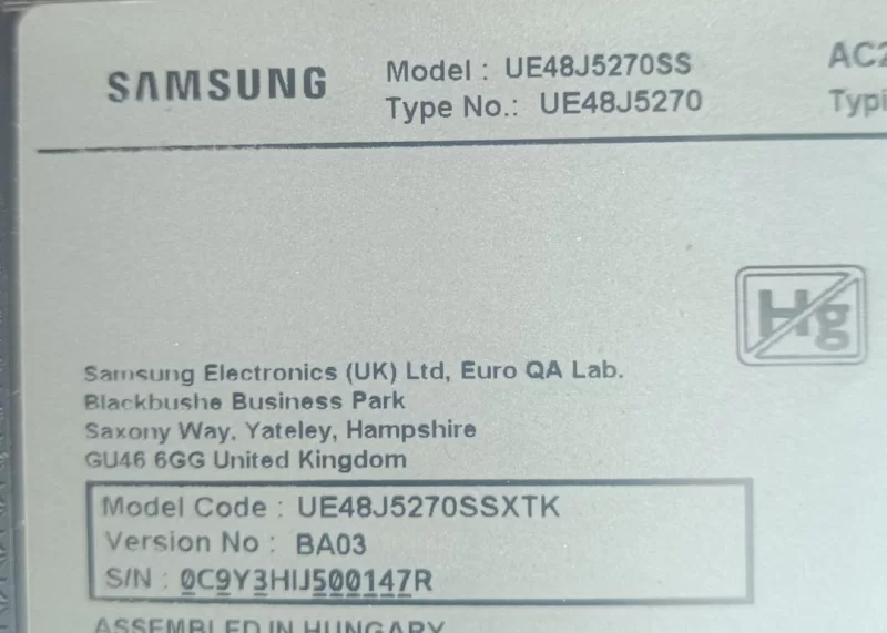 HV480FHB, HV480FHB N4044, SAMSUNG UE48J5270S TCON KARTI