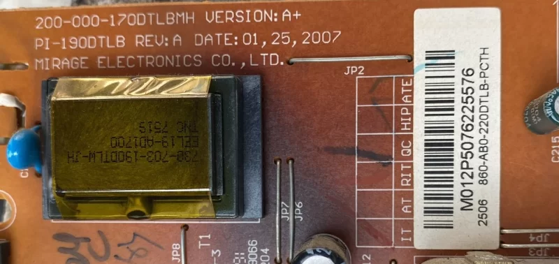PI-190DTLB, 200-000-170DTLBM, CASPER 926W MONİTÖR POWER BESLEME