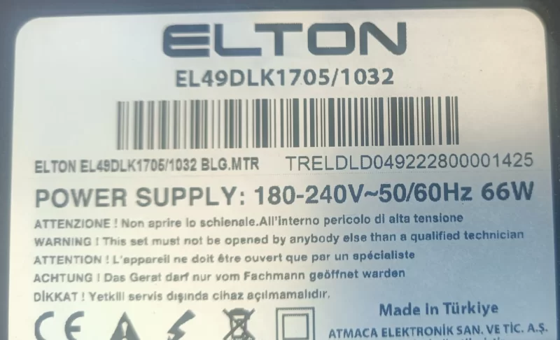 ELTON EL49DLK1705/1032 HOPARLÖR TAKIMI