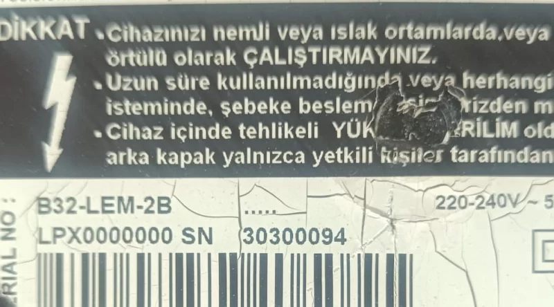 VUT190R-6, BEKO B32-LEM-2B MAİNBOARD ANAKART