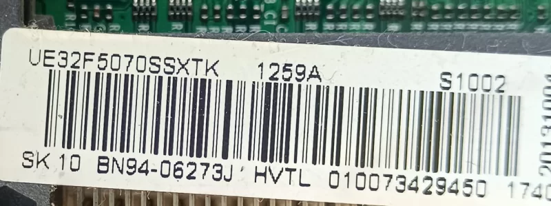 BN41-01955A, BN94-06273J, SAMSUNG UE32F5070 MAİNBOARD ANAKART