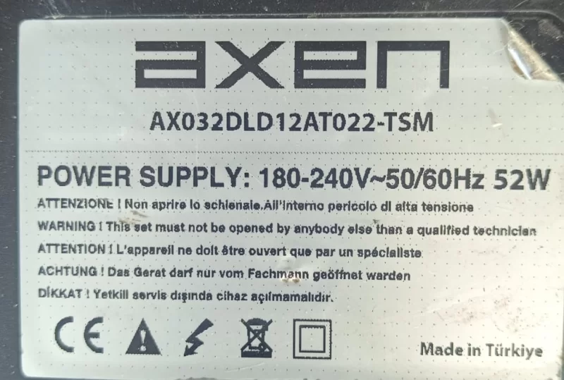 12AT022 HASANKEYF, AXEN AX032DLD12AT022-TSM MAİNBOARD ANAKART
