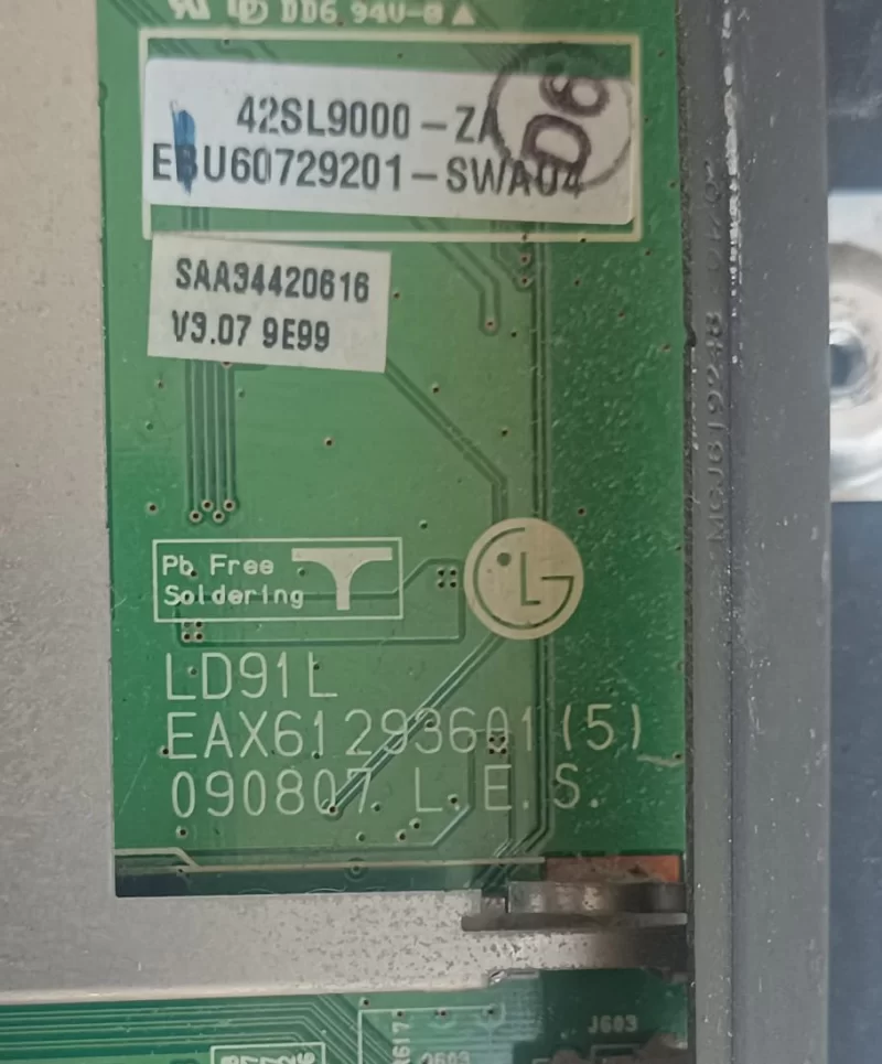 EAX61293601 (5), EBU60729201, LG 42SL9500 MAİNBOARD ANAKART