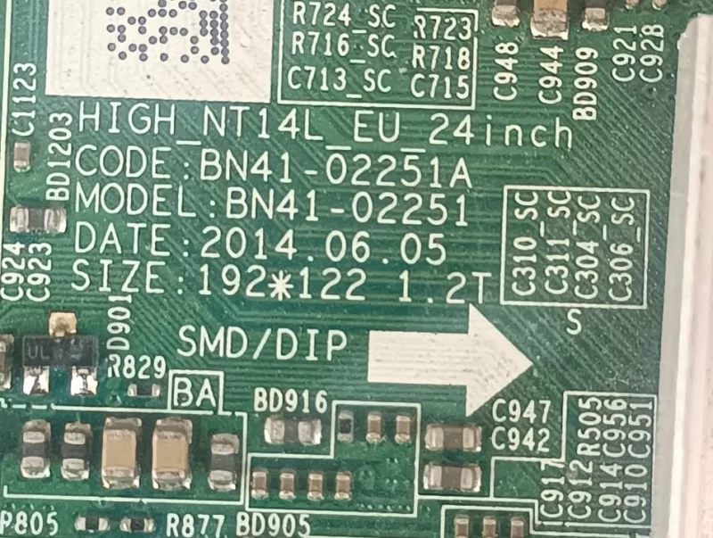 BN41-02251A, BN94-07150D, SAMSUNG UE24H4070S MAİNBOARD ANAKART