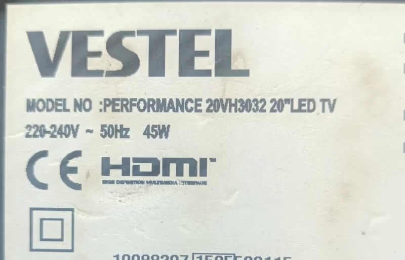17MB82S, 10088207, 23237182 VESTEL PERFORMANCE 20VF3032 MAİNBOARD