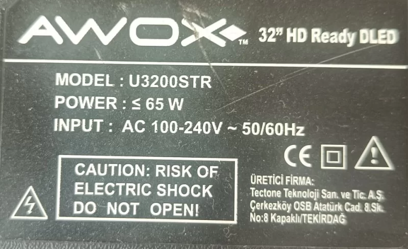 DLED-151-IR-KEY, AWOX U3200STR GÖZ SENSÖR IR