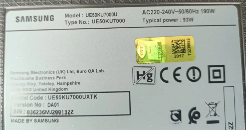 BN41-02528A, BN94-11376A, SAMSUNG UE50KU7000U MAİNBOARD ANAKART