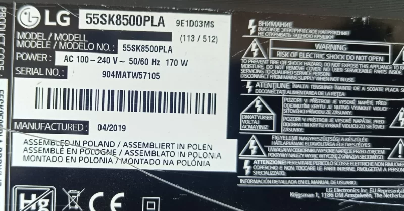 EAX67868703 (1.0), LG 55SK8500PLA MAİNBOARD ANAKART