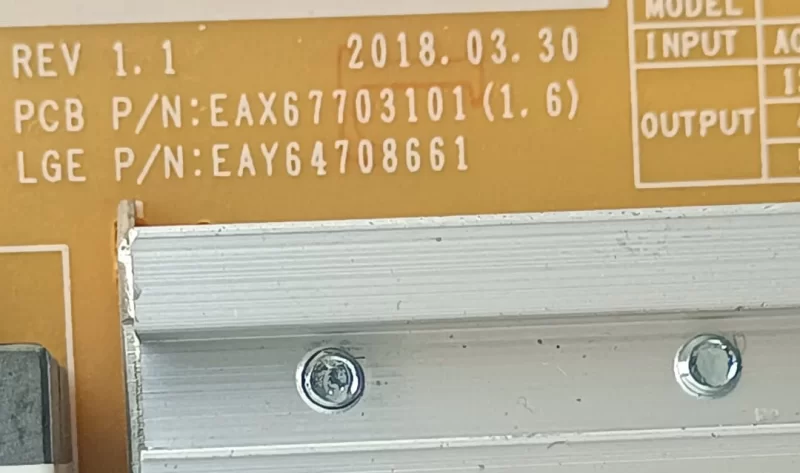 EAX67703101 (1.6), EAY64708661, LG 55SK8500PLA POWER BESLEME
