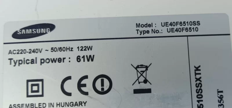 BN41-01958B, BN94-07099A, SAMSUNG UE40F6510S MAİNBOARD ANAKART