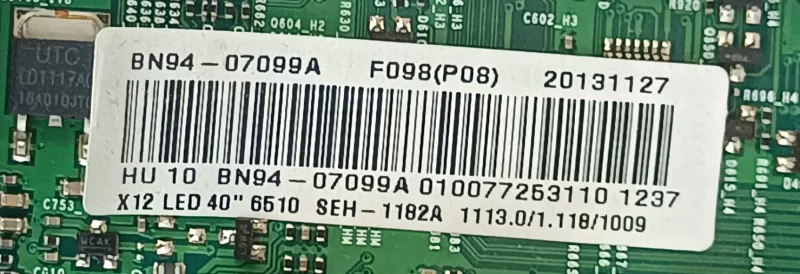 BN41-01958B, BN94-07099A, SAMSUNG UE40F6510S MAİNBOARD ANAKART