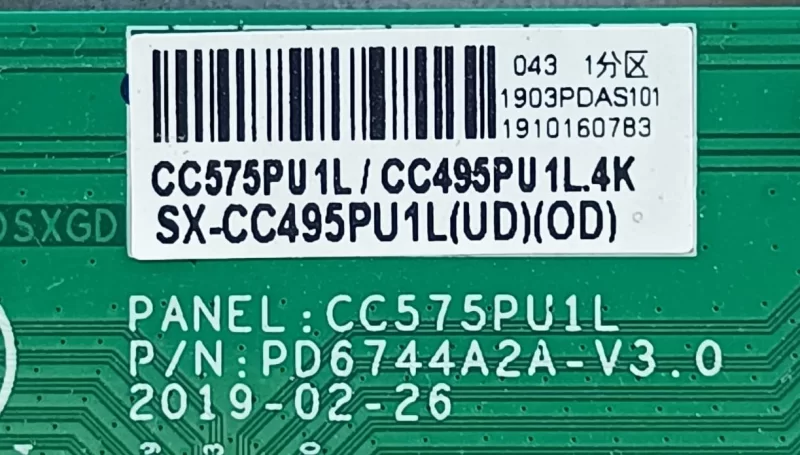 CC575PU1L, PD6744A2A-V3.0 AWOX B 205000S 50 UHD TCON KARTI