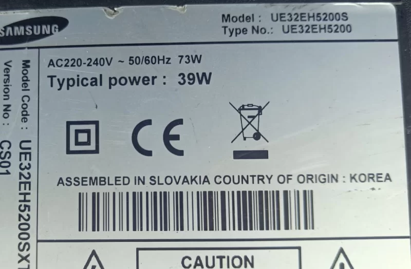 BN41-01830A, BN94-05548W, SAMSUNG UE32EH5200 MAİNBOARD ANAKART