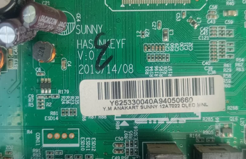 12AT022, SUNNY HASANKEYF V.02, SUNNY SN032DLD12AT022-SM MAİNBOARD ANAKART