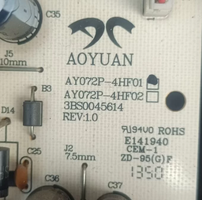 AY072P-4HF01, SUNNY SN032DLD12AT022-SM POWER BESLEME
