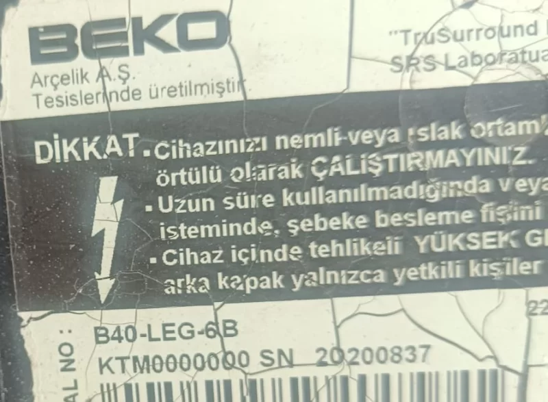 VSF190R-4, KTLKZZ, BEKO B40-LEG-6B MAİNBOARD ANAKART