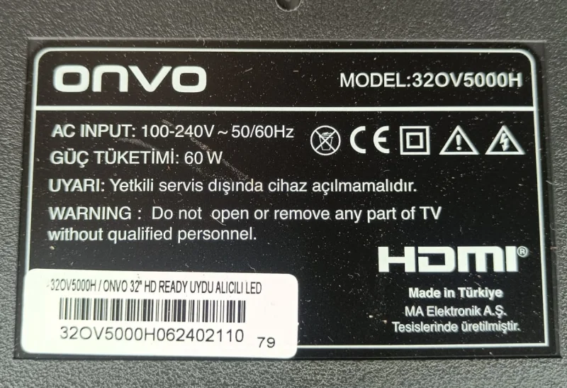 TP.SK105S.PB805, ONVO 32OV5000H MAİNBOARD ANAKART