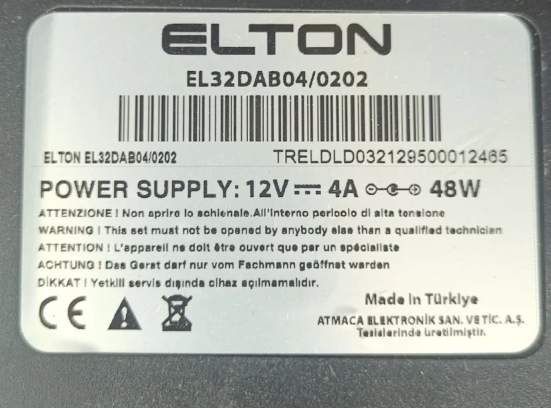 17AT004V1.1, ELTON EL32DAB04/0202 MAİNBOARD ANAKART