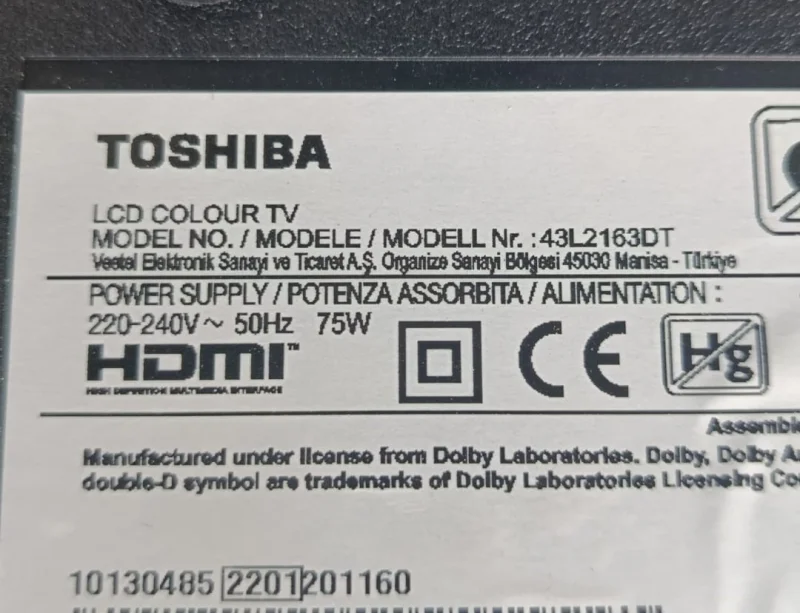 CCPD-TC425-002, TOSHİBA 43L2163DT TCON KARTI