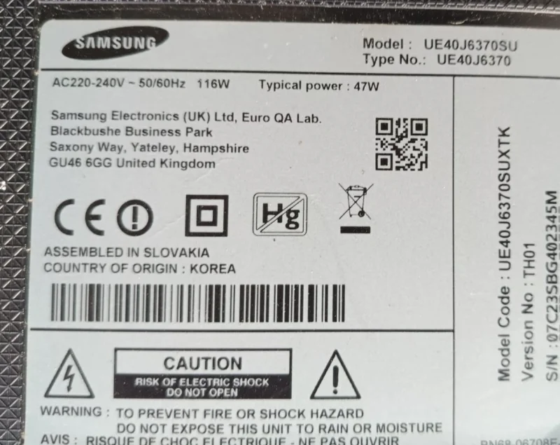 BN41-02353B, BN94-09093M, SAMSUNG UE40J6370S MAİNBOARD ANAKART