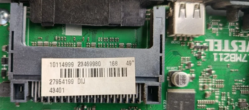 17MB211, 10114999, 23469980, VESTEL REGAL 49R6520F MAİNBOARD ANAKART